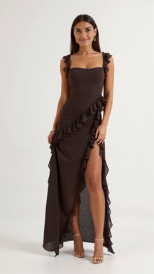 Selin | Elegantes Abend-Maxikleid – Braun