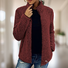 Katie – Hochwertige Fleecejacke mit Reißverschluss – Rot