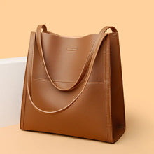Damen Elegante Leder Schultertasche – Braun