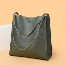 Damen Elegante Leder Schultertasche – Grün