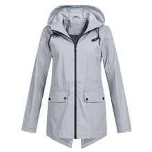 Wasserdichte Damen Regenjacke mit Kapuze - Leicht & Windfest – Grau