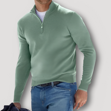 Ulises | Klassischer Woll-Kaschmir Herren Quarter Zip Pullover – Grün