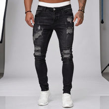 Axel™ Jeans aus Premium-Denim mit Used-Waschung – Schwarz