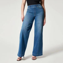 Retro Jeans mit weitem Bein – Blau