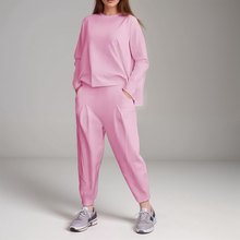 Zweiteiler mit Langarmshirt | Lockere Passform | Minimalistischer Look – Rosa