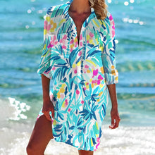 Lorraine - Klassisches bedrucktes Sommerkleid für Damen – Farbe 6