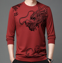 Bequemes Herren-Sweatshirt mit Rundhalsausschnitt – Rot