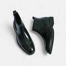 Leon | Stilvolle Chelsea-Stiefel aus Kunstleder – Schwarz