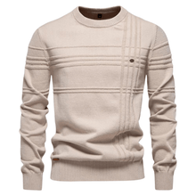 Burkhard | Stijlvolle herenpullover met ruitdesign – Beige