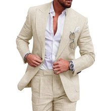 Zweiteiler Herren Sommer Hochzeitsgast Anzug | Jacke und Hose – Beige