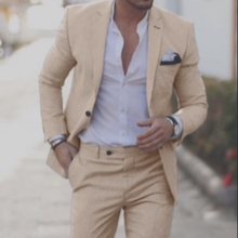 Herren Sommer 2-Teiler Hochzeitsgast Anzug | Jacke und Hose – Elfenbein