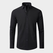 Benjamin | Classic Slim Fit Stretchable Langarm Business Hemd – Schwarz