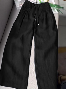 Mara | Leichte Leinenhose für den Sommer – Schwarz