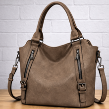 Damen Alltag Handtasche aus Kunstleder – Kaffeebraun