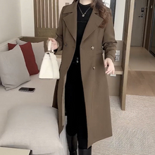 Dapie | Luxuriöser Trenchcoat aus Wolle – Braun