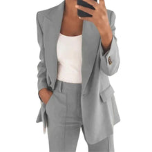 Charlotte - Blazer-Set mit Jacke und Hose – Grau