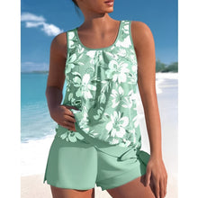 Delice - Tankini-Set mit Blumendruck – Grün
