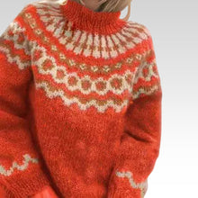 Olivia | Gemütlicher Rollkragenpullover – Orange