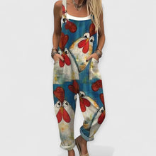 Alice | Vintage Weitbeiniger Jumpsuit – Mehrfarbig