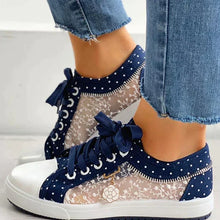 Lala - Damen Bequeme Mode Sneaker – Marineblau