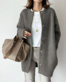 Gemütlicher Herbst Cardigan für Damen im Lässigen Stil – Grau