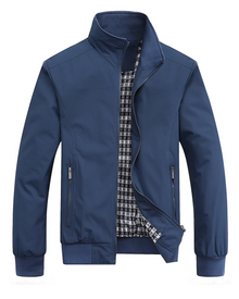Malaj – Elegante Harrington-Bomberjacke – Blau