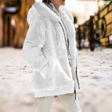 Clayton | Die bequemste Winter-Plüsch-Kapuzenjacke – Weiß