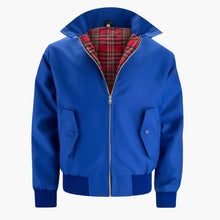 Rippbündchen Harrington Jacke für Herren – Königsblau