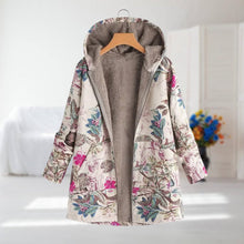 Norlina | Eleganter Blumenmantel – Khaki