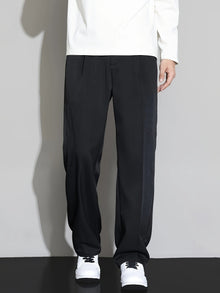 UrbanFlex™ – Stilvolle Herren Chino Hose mit Lockerem Straight-Fit – Schwarz