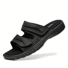 UrbanStride™ – Premium Herren Sandalen aus Echtem Leder – Schwarz