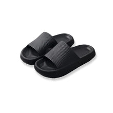 Aiko - Bequeme Damen Cloud Hausschuhe – Schwarz