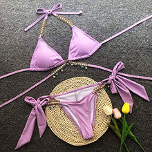 Bianca - Funkelnder Diamant Bikini für Damen – Lila