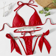 Bianca - Funkelnder Diamant Bikini für Damen – Rot