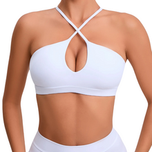 Valtrox | Atmungsaktives Sporttop Damen mit Integriertem BH – Weiß