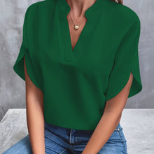 Lesly - Stilvolle Bluse mit V-Ausschnitt für Damen – Grün