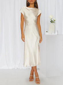 Beverly - Elegantes Damen Cocktailkleid Festliche Mode – Beige