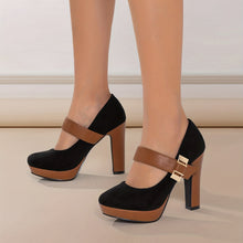VelouraStep™ – Elegante Damen Pumps mit Retro-Design & Blockabsatz – Schwarz