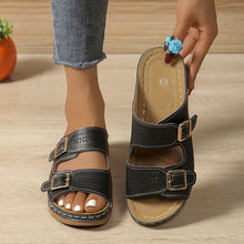 Veloya™ – Damen Atmungsaktive Sandalen mit Verstellbarem Riemen – Schwarz