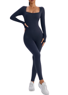 Lexoria | Eleganter Jumpsuit Damen mit Figurformung Sommer – Dunkelblau
