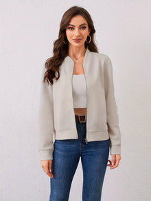 VitaNova™ – Modische Damen Bomberjacke für stilvolle Frühlingslooks – Aprikose
