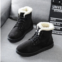 Warme Winter Knöchel Stiefel Mit Fell Für Damen | Perfekt für Outdoor-Aktivitäten – Schwarz