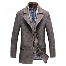 Herren Wollmantel Klassisch - Elegante Wintermode mit Innenfutter – Dunkelbraun