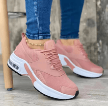 Damen Freizeit Sneaker Bequem Modern – Rosa