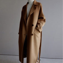 Trenchcoat Damen Lang Elegant | Wintermantel Klassisch – Braun