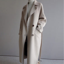 Trenchcoat Damen Lang Elegant | Wintermantel Klassisch – Beige
