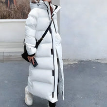 Daunenjacke Damen Lang Mit Kapuze | Winterparka Gefüttert – Weiß