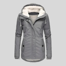 Wasserdichte Winterjacke mit praktischer Kapuze – Grau