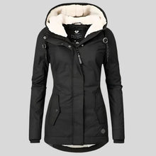 Wasserdichte Winterjacke mit praktischer Kapuze – Schwarz
