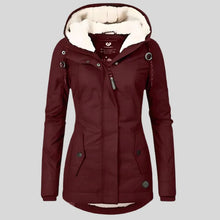Wasserdichte Winterjacke mit praktischer Kapuze – Rot